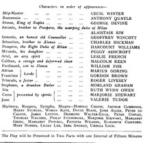 The Tempest Cast List