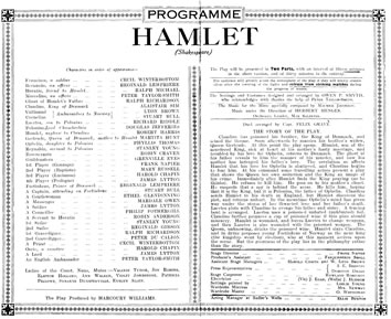 Hamlet Programme Page 2 Thumbnail